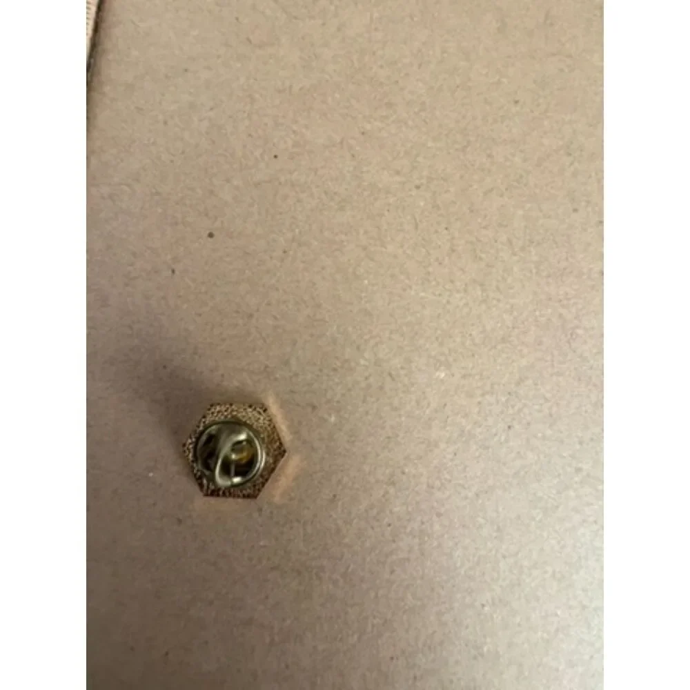 Vtg. gold tone texas science teachers association S.T.A.T. enamel lapel pin